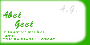 abel geel business card